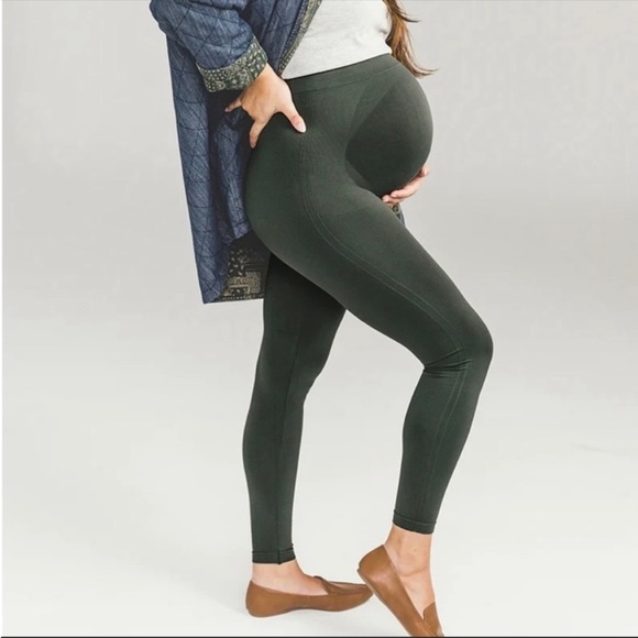 BLANQI Pants - Blanqi Everyday Maternity Belly Support Leggings in Forest Night SZ S EUC